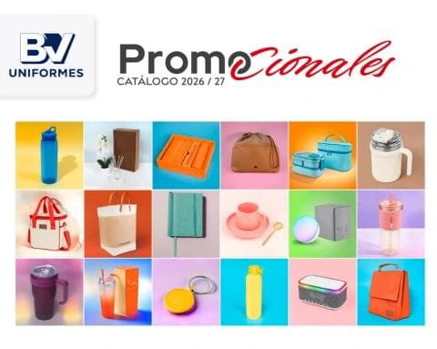 Portada del catálogo Promocionales de BV Uniformes.