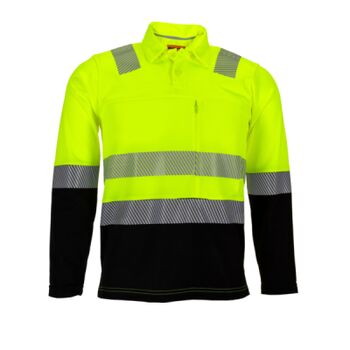 Polo Manga Larga Clase 2 Hi-Vis - Respirable, Absorbe la Humedad y Antibacterial Miniatura