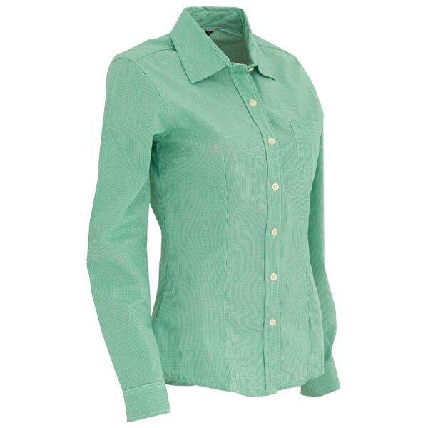 Blusa Microcuadro Manga Larga Miniatura