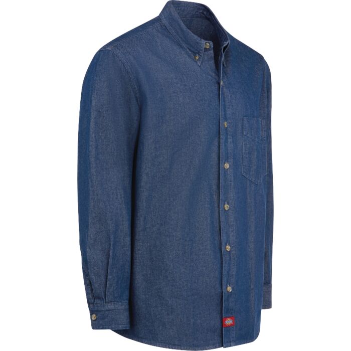 Camisa de Mezclilla de Manga Larga Miniatura